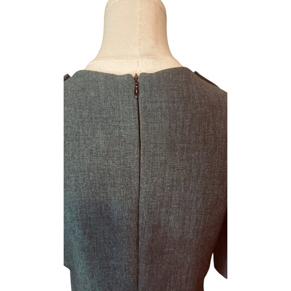 ZARA Womens Gray Short Sleeve Mini Dress With Shoulder Button Detail - Picture 11 of 13